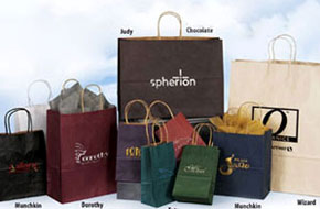 Colored Kraft Matte Shopping Bags