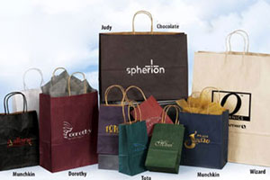 Custom Printed Colored Kraft Paper Shopping Bags
