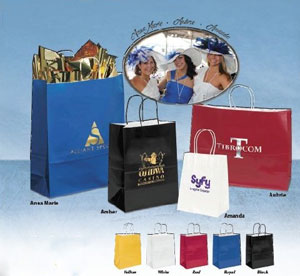 Custom Printed High Gloss Paper Shopping Bags