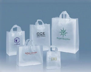 Frosted Plastic Shopping Bags