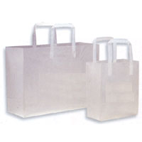 Clear Frosted Soft Loop Plastic Shopping Bags