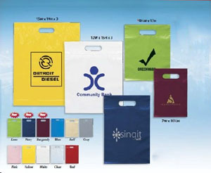 Custom Printed Die-Cut Plastic Shopping Bags