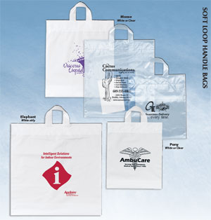 Soft Loop Handle Plastic Shopping Bags