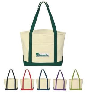 Custom Printed Cotton Canvas Boat Tote Bags | Starpack, Inc.