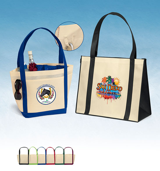 Custom Printed Full Color Cotton Canvas Boat Tote Bags Starpack, Inc.