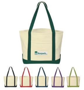 Custom Printed Cotton Canvas Boat Tote Bags