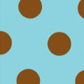 Dots, Brown on Blue