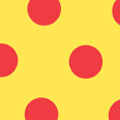 Dots, Red on Yellow