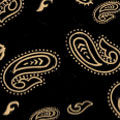 Paisley, Gold on Black